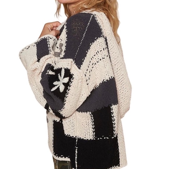 POL Hoodie Floral Patchwork Chenille
Pullover Sweater Boho Large Boutique - Picture 8 of 13